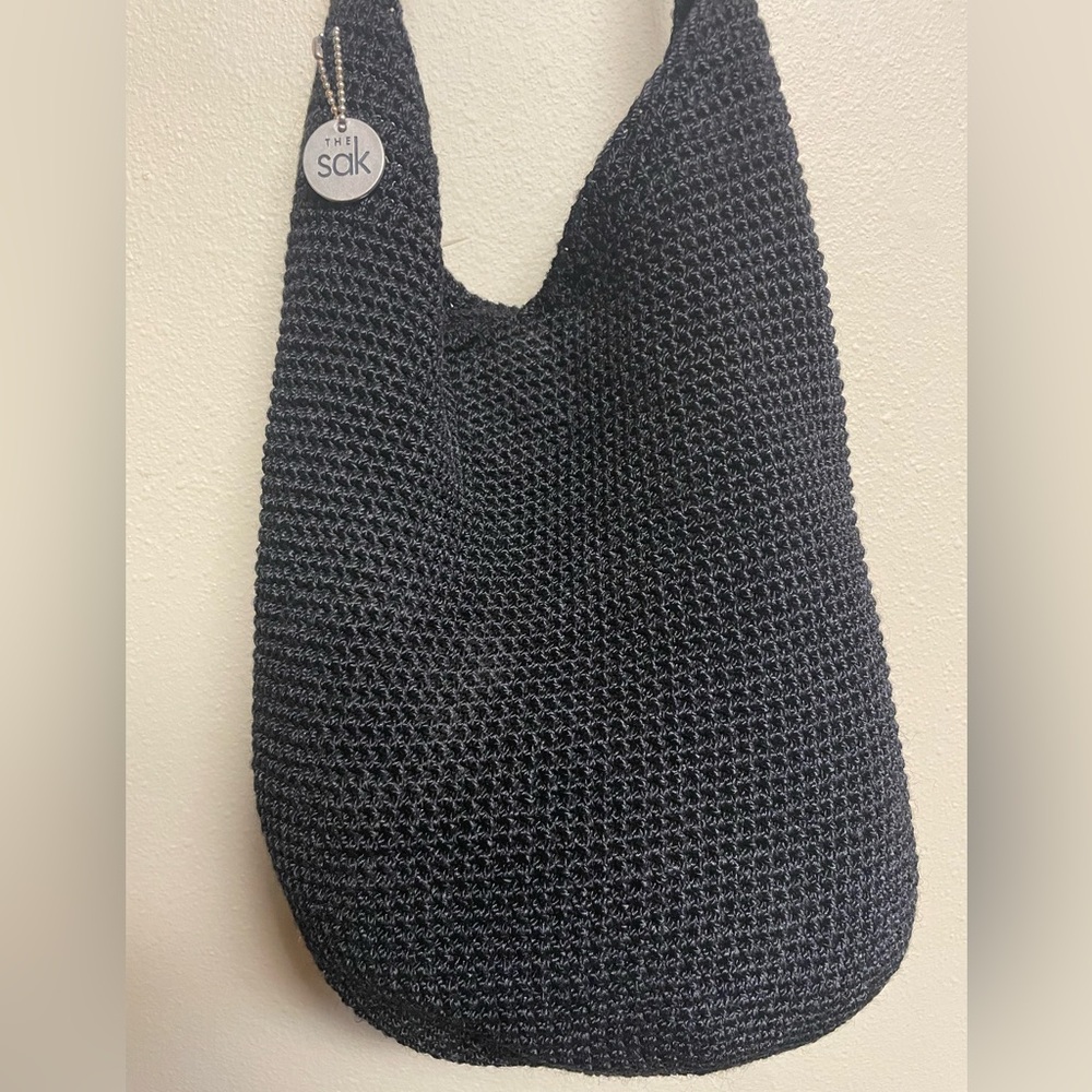 The Sak Knit Crochet Hobo Crossbody Bag Boho 90s - Picture 5 of 7